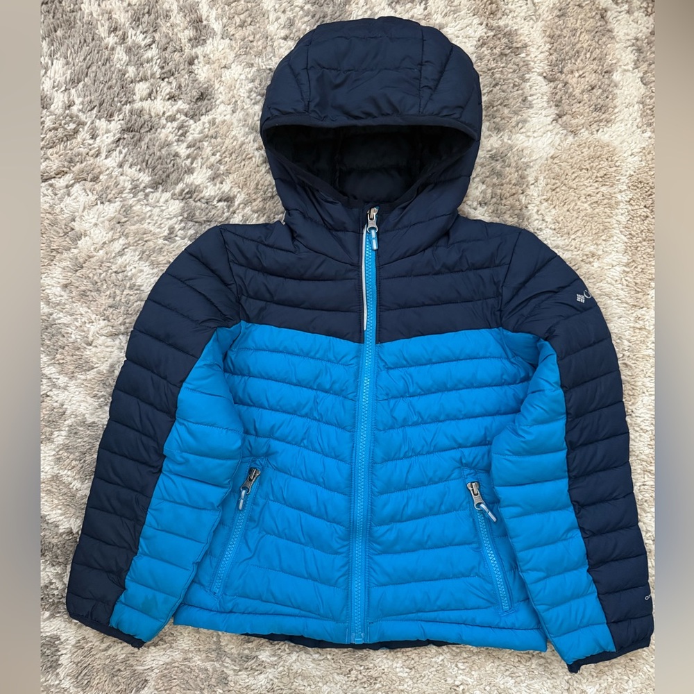 Columbia Boy's Winter Jacket w/ Omni-Heat - Youth XS (6/7) - EUC - Blue & Navy